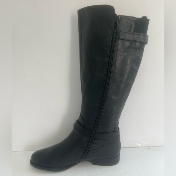 NATURALIZER Women’s June Black Leather Riding Knee High Boots Size 9.5 NEW - Picture 5 of 11
